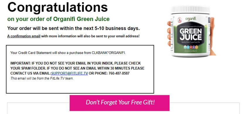 organifi-thank-you-page