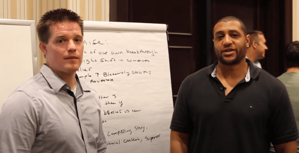 Russell Brunson and Daegan Smith at Invisible Funnel Live seminar