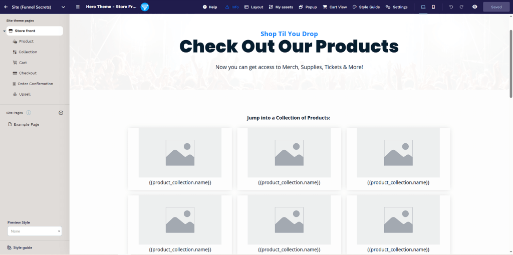 clickfunnels store front builder