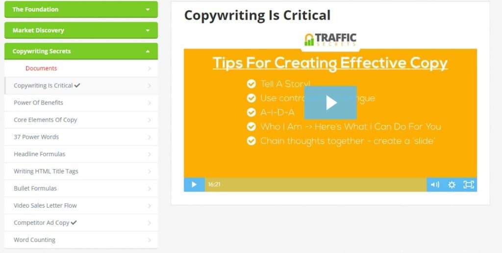 traffic secrets module 3 copywriting secrets