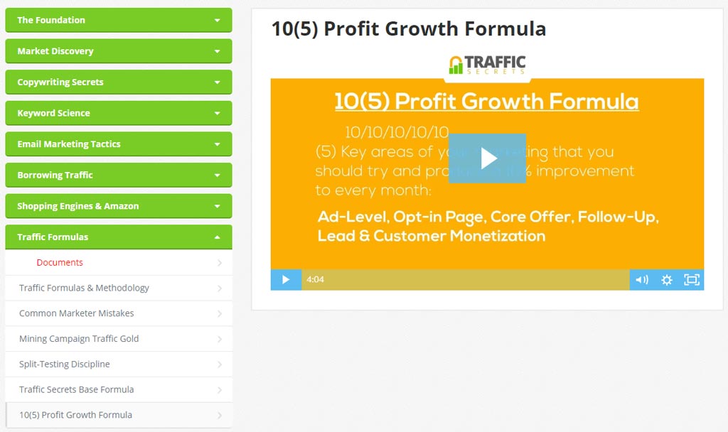 traffic secrets module 8: traffic formula