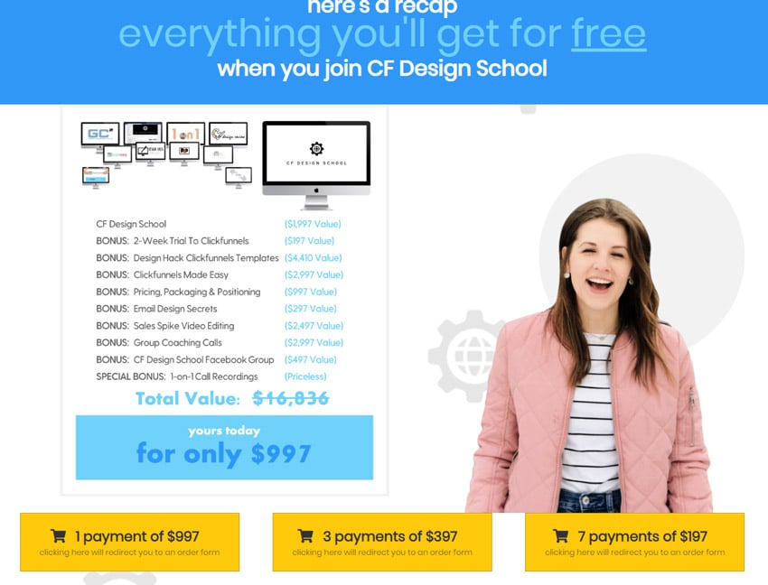 cf design shool sales page