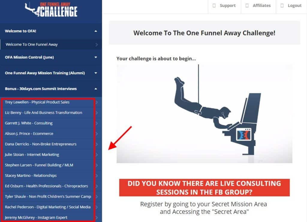 30 days interview membership area