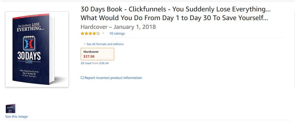 Clickfunnels 30 days book amazon