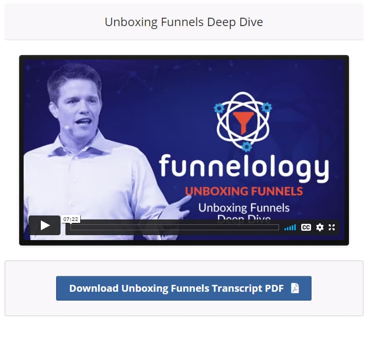 Unboxing funnel training in Funnel hacking masterclass