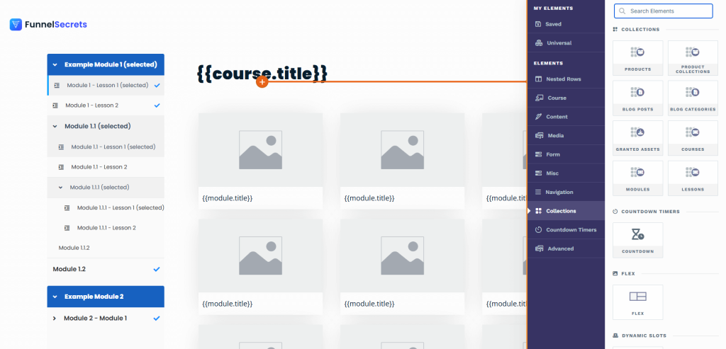 clickfunnels course theme builder