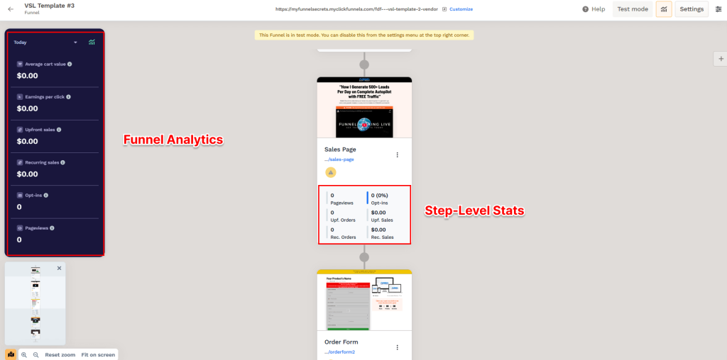 clickfunnels individual funnel analytics