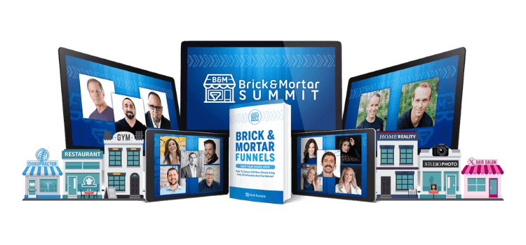 Brick and mortar funnels summit mockup
