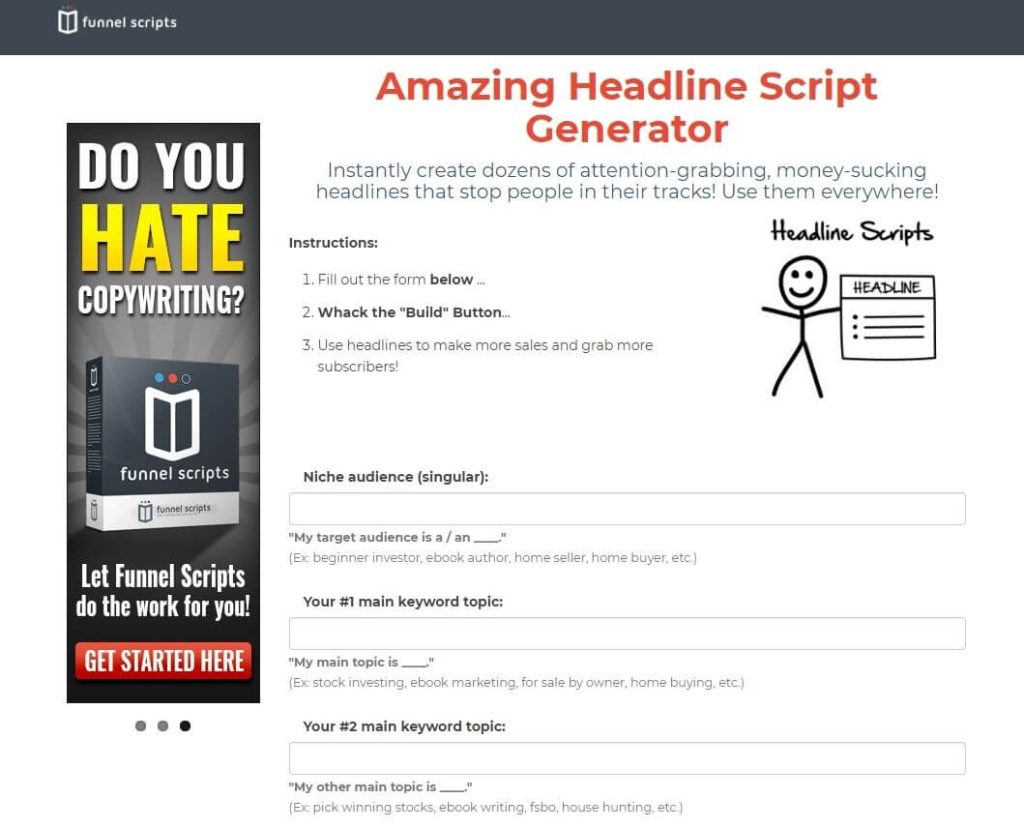 funnel scripts free headline generating