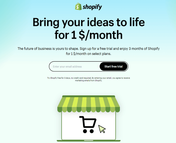 shopify free trial