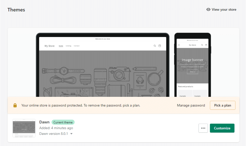 shopify trial dashboard