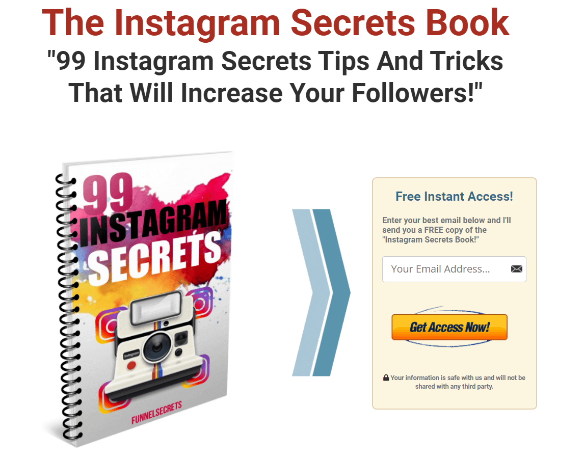 99 instagram secrets opt in page
