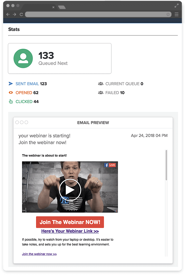 track email perform clickfunnels