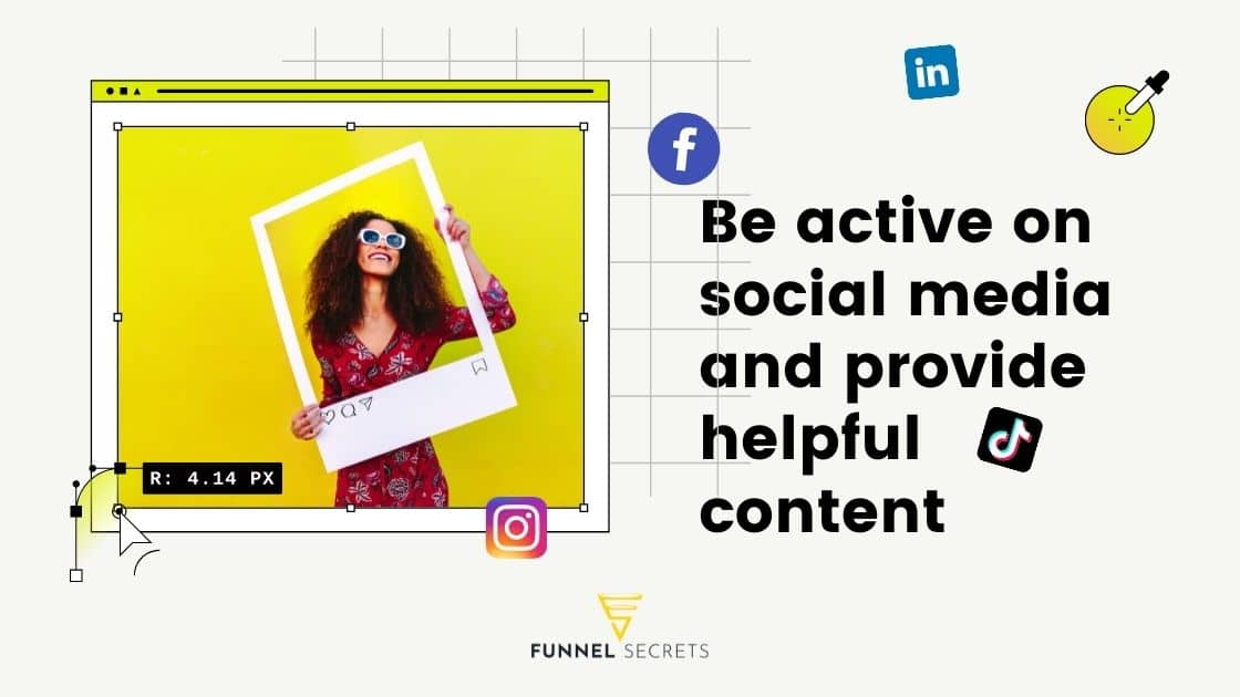 active on social media