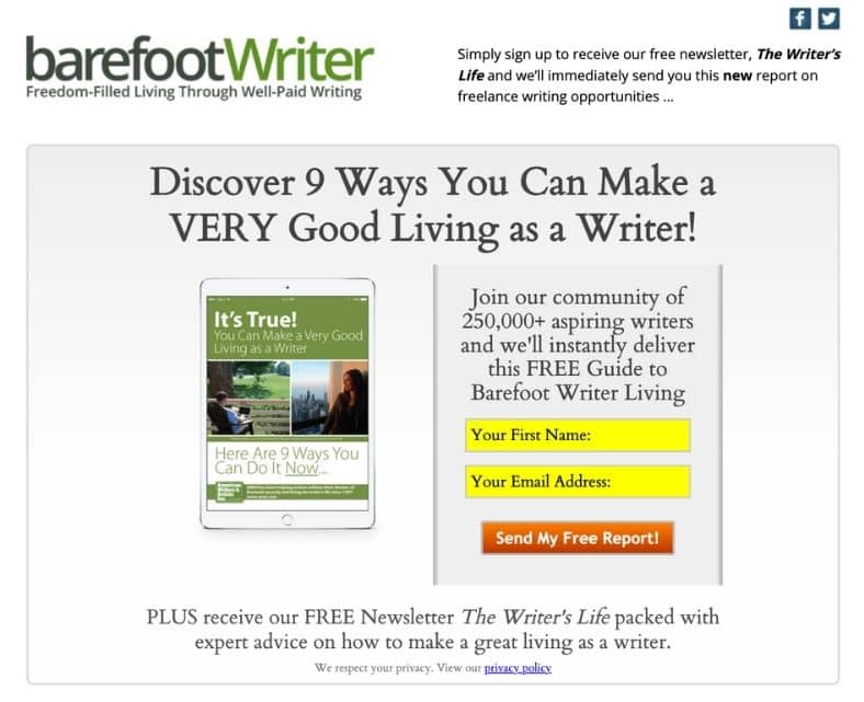 best squeeze page example