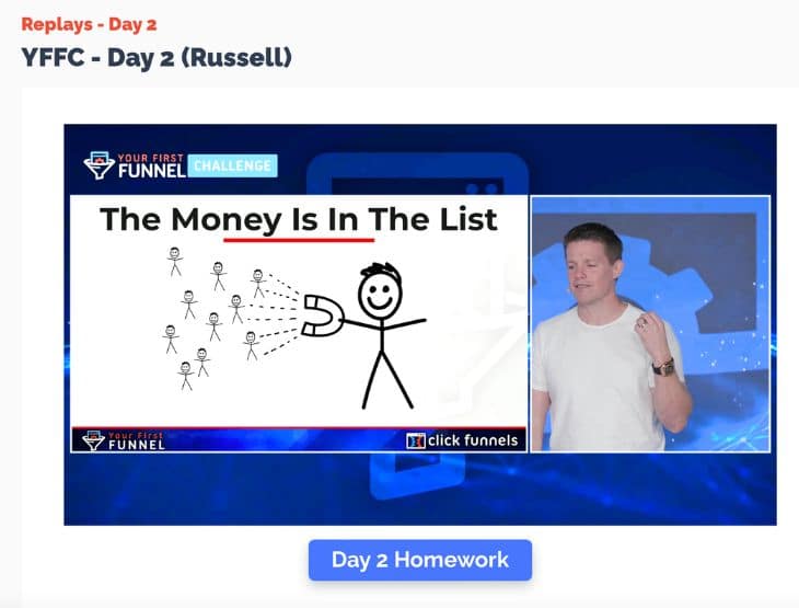 your first funnel challenge review day 2