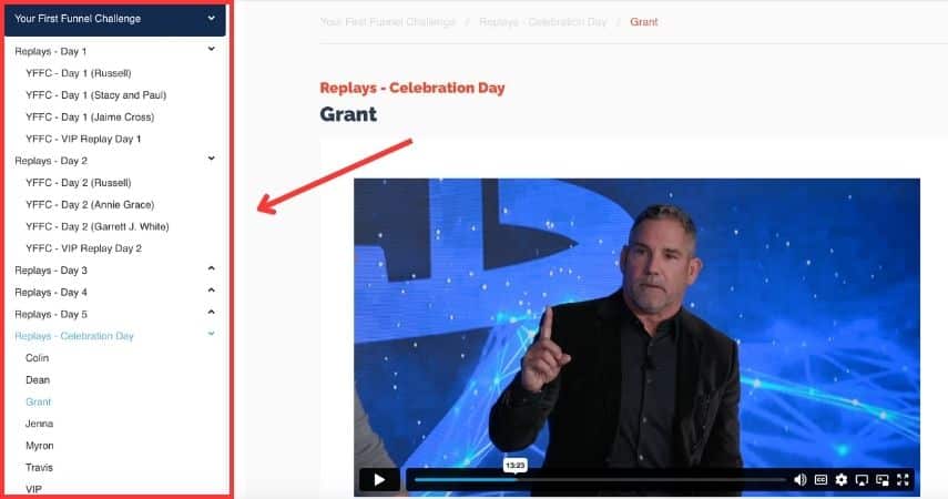 your first funnel challenge review lesson