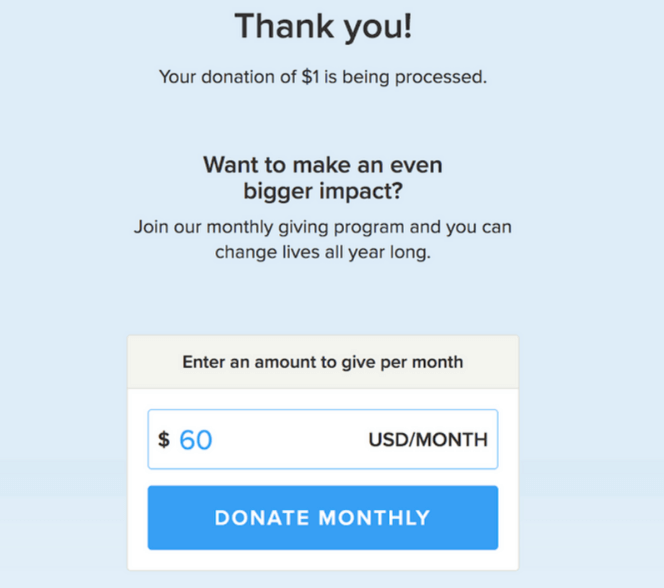 donation thank you page example