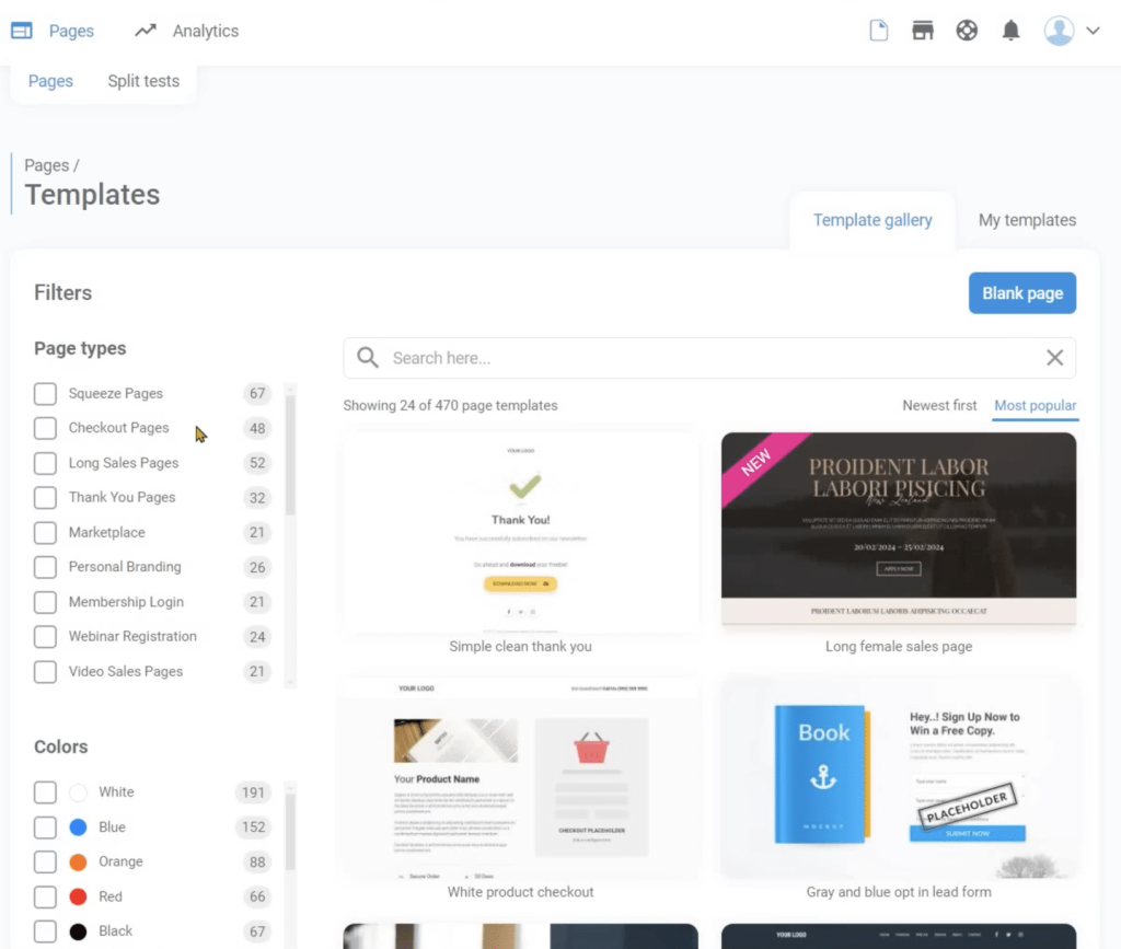 kartra landing page templates