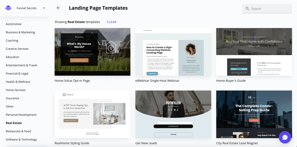 Leadpages real estate templates
