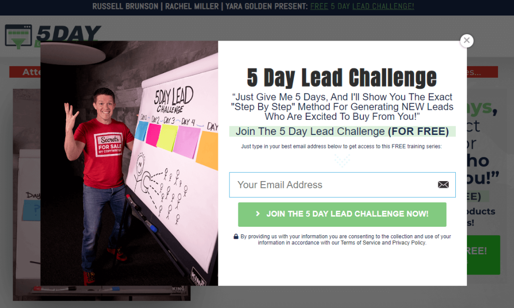 5 day lead challenge opt in
