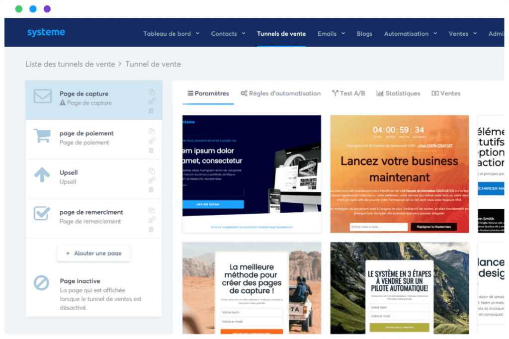 systeme.io sales funnel design