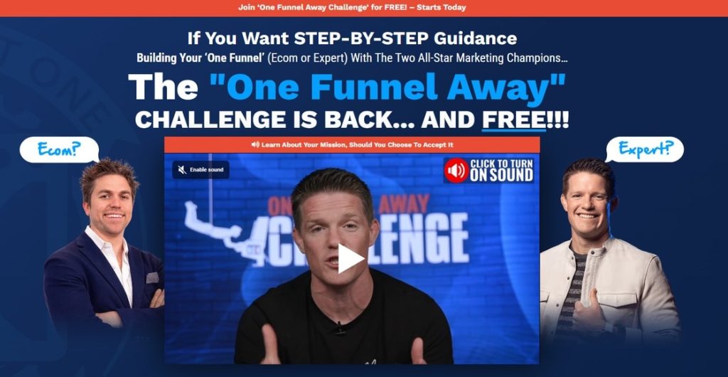 The New One Funnel Away Challenge Program Expert and Ecom version
