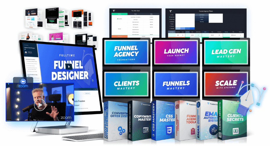 full time funnel designer mockup