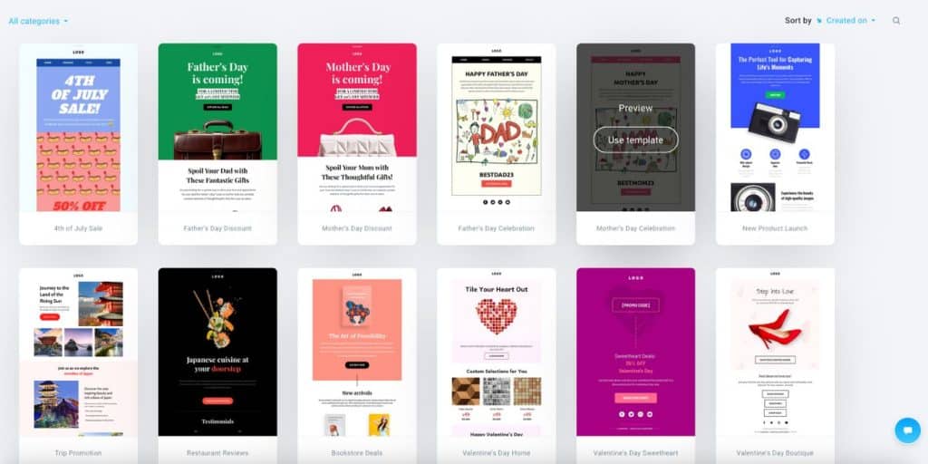 getresponse email templates
