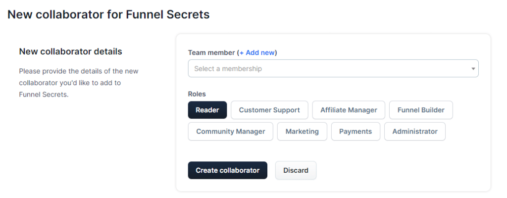 clickfunnels new collaborator