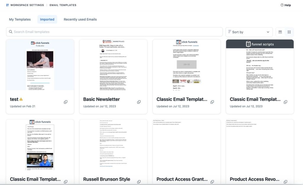 clickfunnlels email templates