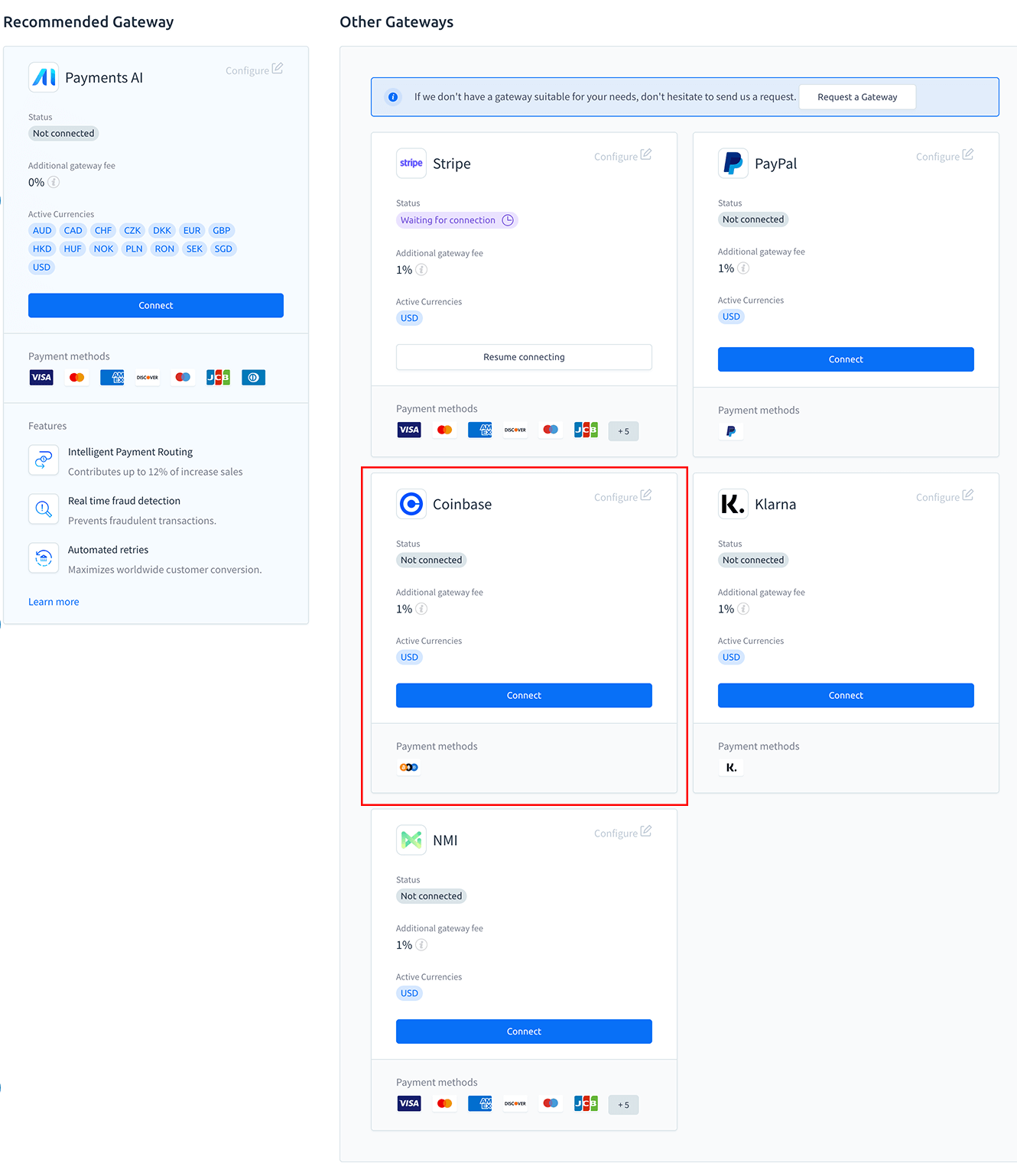 Payment AI integrate with Coinbase