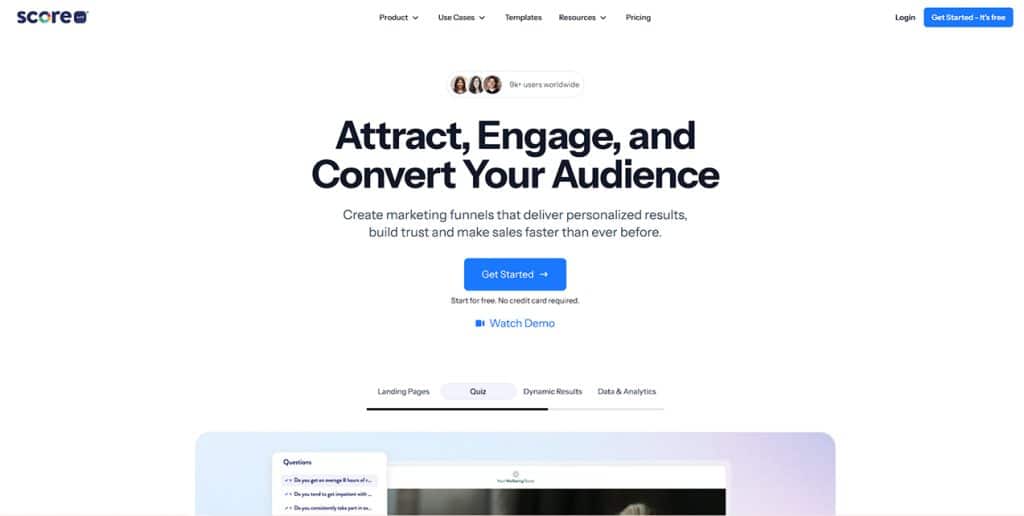 scoreapp homepage