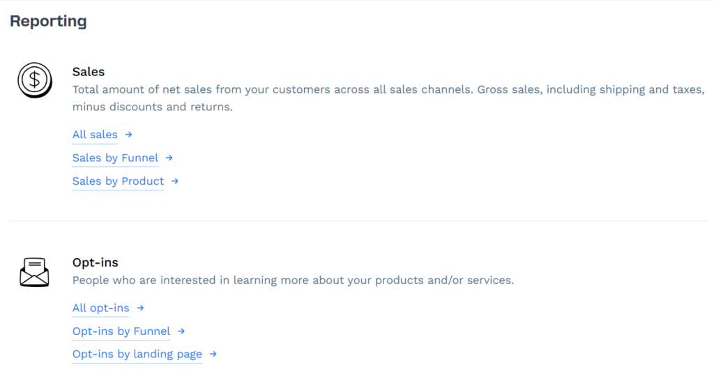 clickfunnels analytics reporting