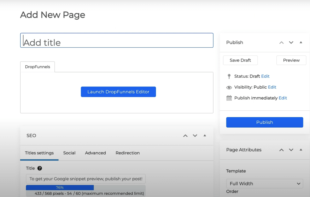 dropfunnels blog editor