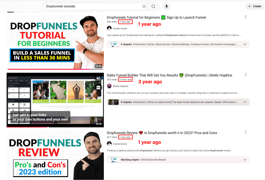 dropfunnels outdate tutorials