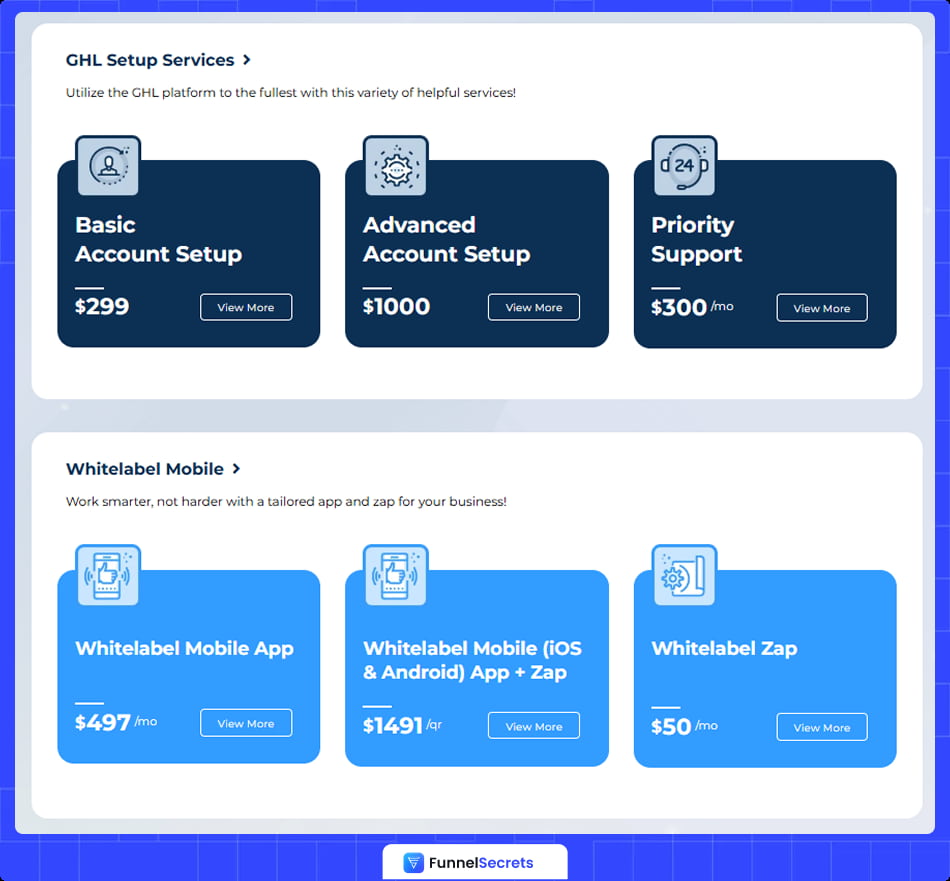 Gohighlevel add on services