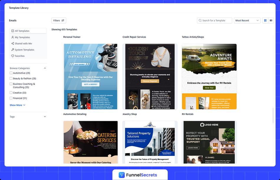 gohighlevel email templates