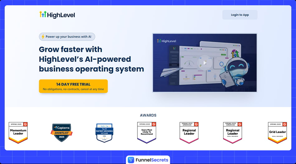 gohighlevel homepage