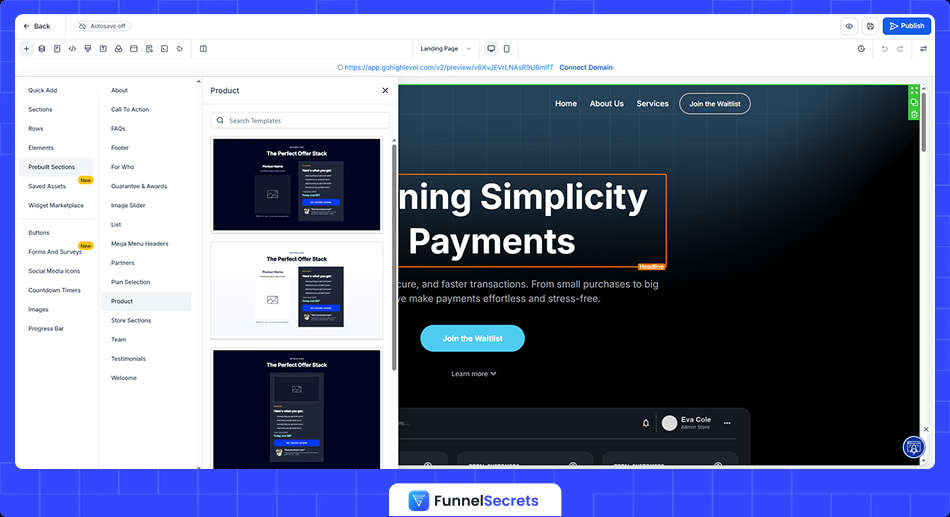 gohighlevel review landing page builder