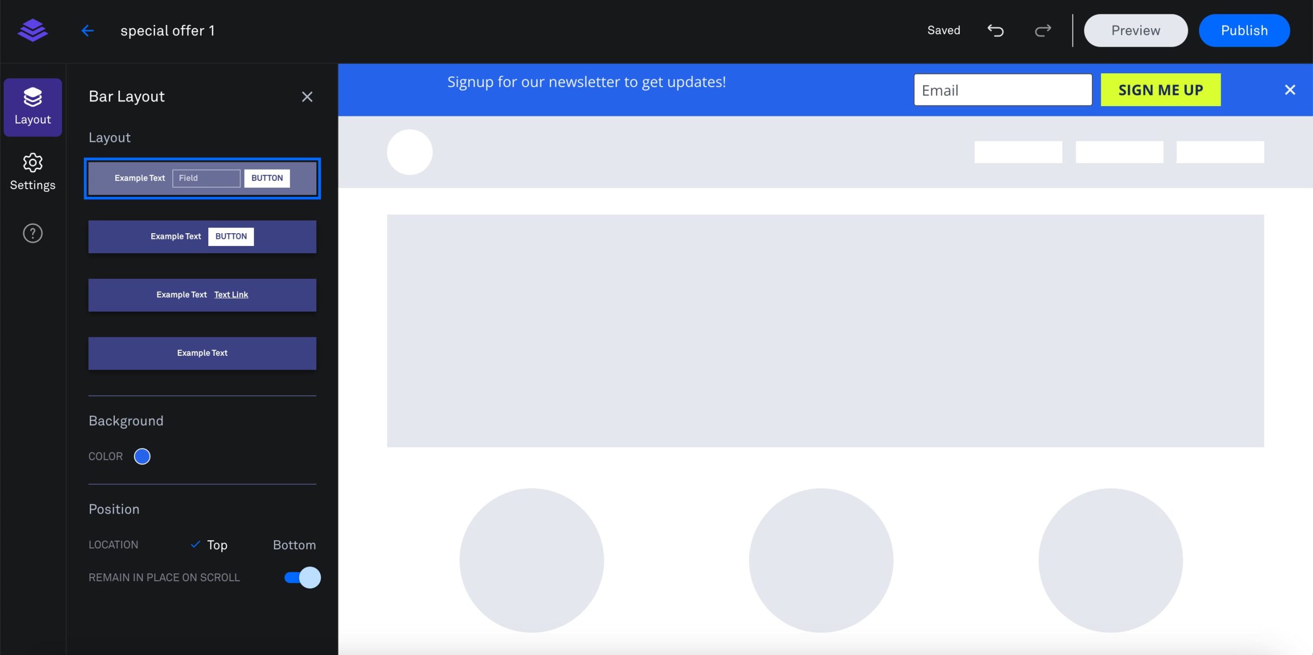 Leadpages review alert bars