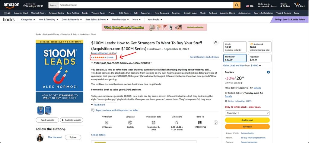$100M Leads reviews on amazon