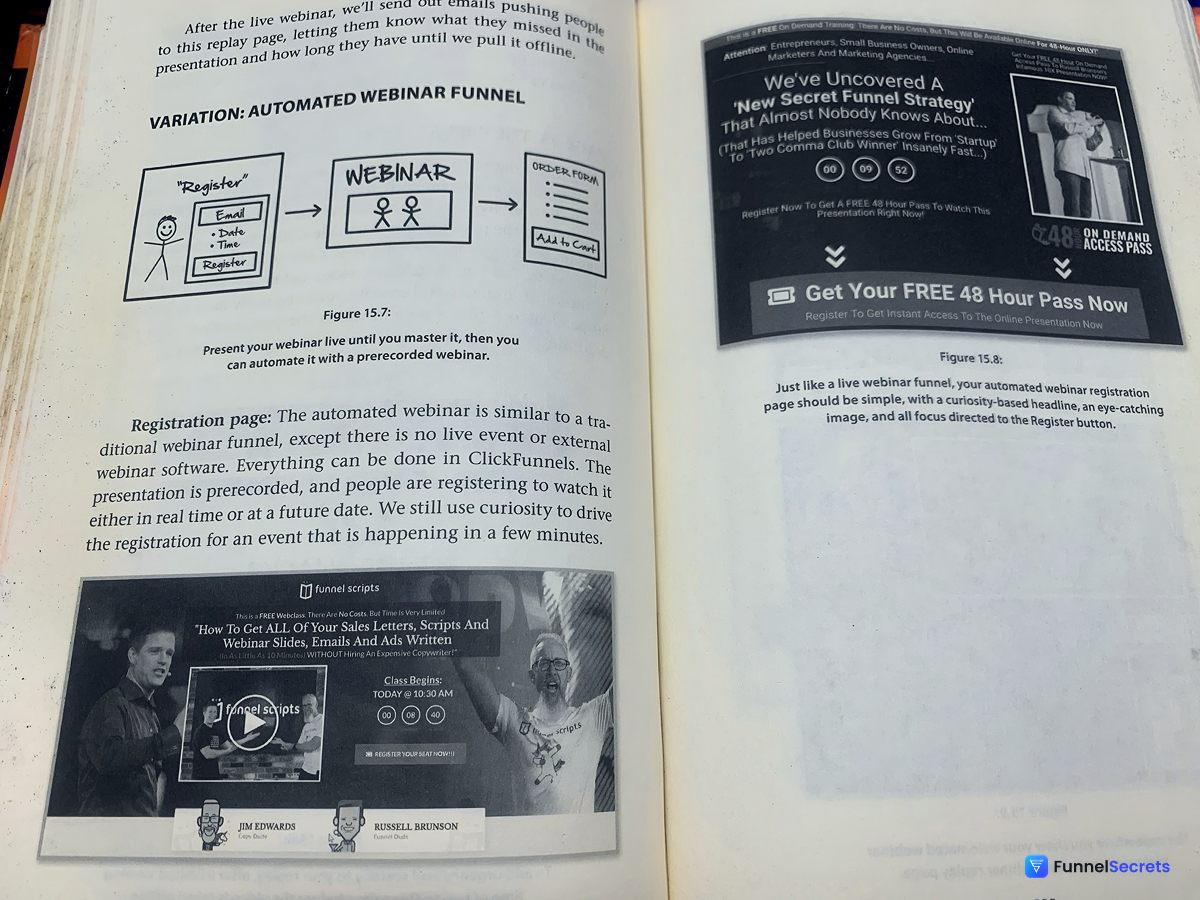 Dotcom Secrets automated webinar funnel