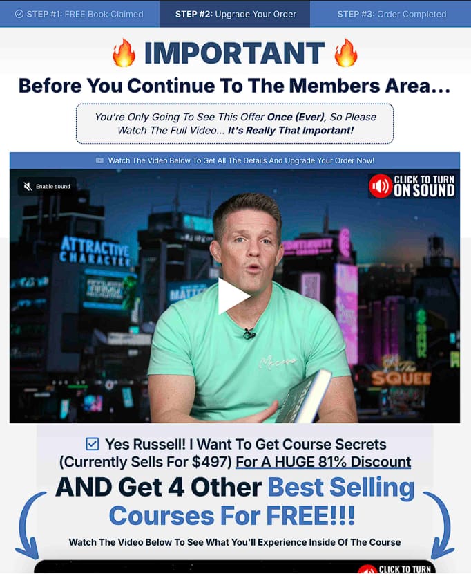Expert Secrets upsell